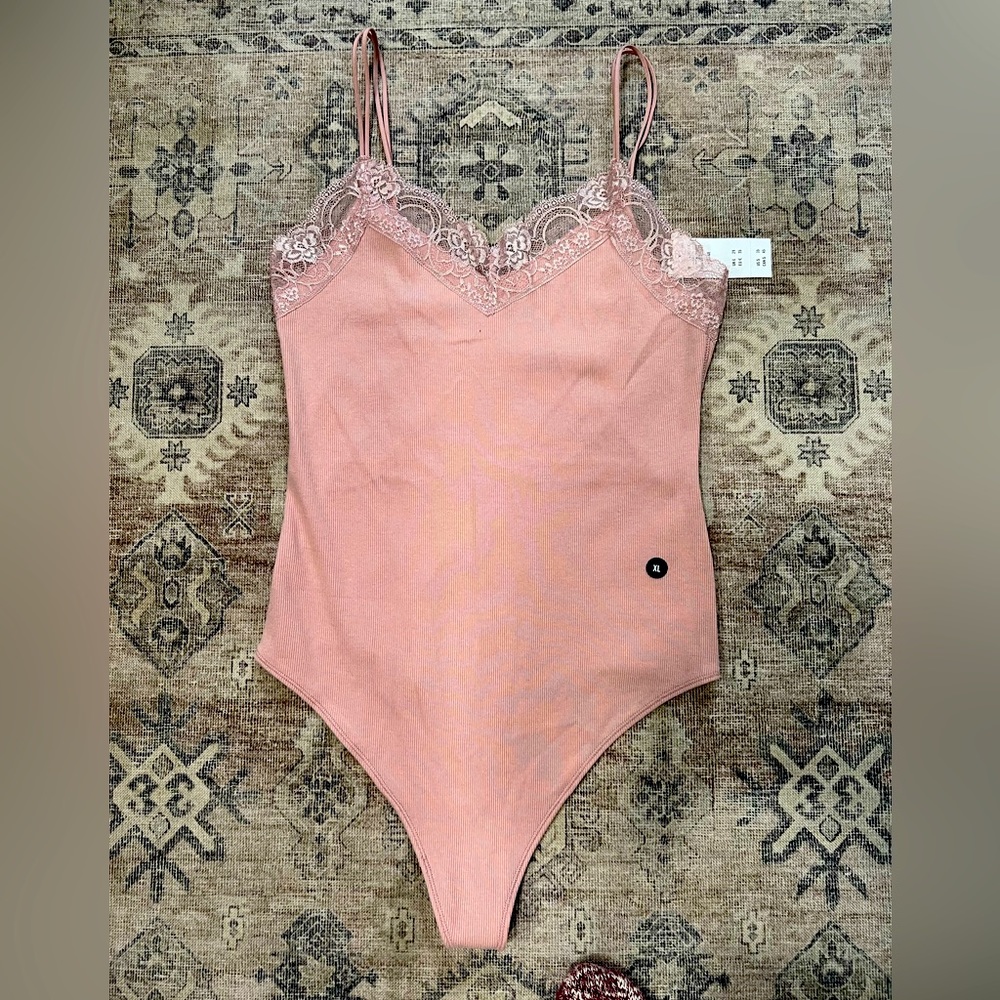 Abercrombie Pink Lace Bodysuit